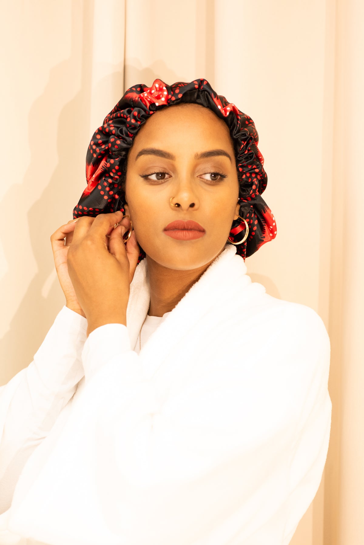Somali Shash Print Satin Bonnet - Monsun Beauty