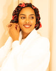 Shash print satin Bonnet