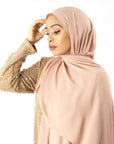 Blush Korean Chiffon hijab Kabayare