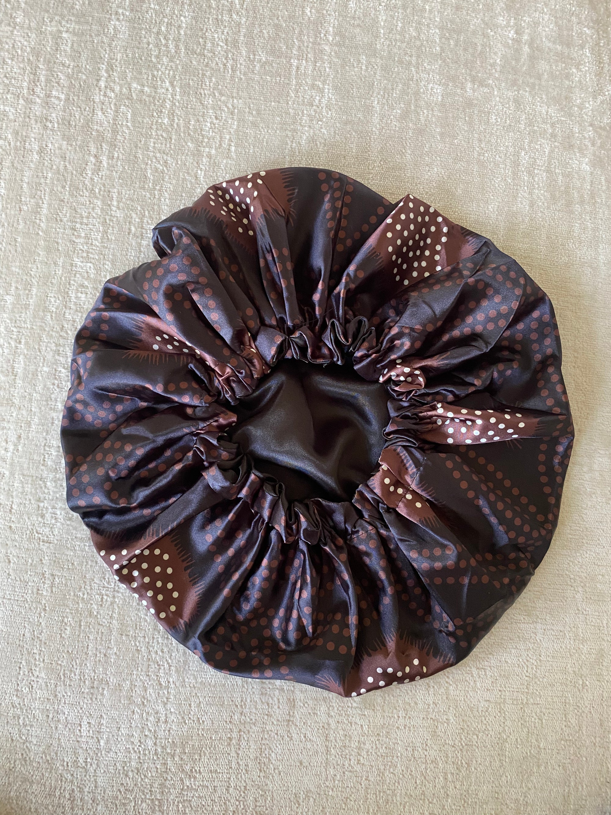 Shash print satin Bonnet