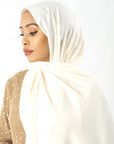 Vanilla Korean Chiffon hijab Kabayare