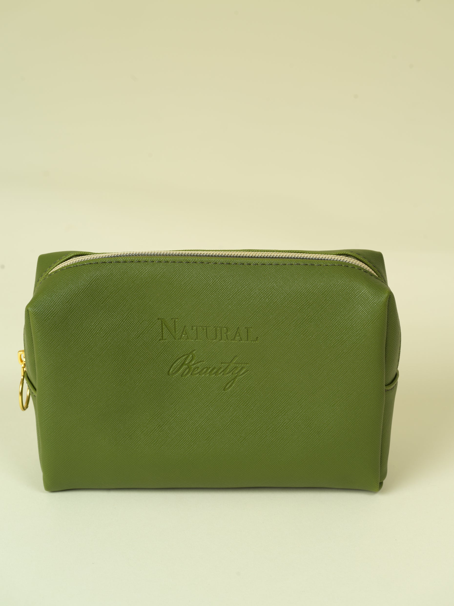 Vegan leather cosmetic bag 2025