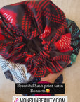 Shash print satin Bonnet