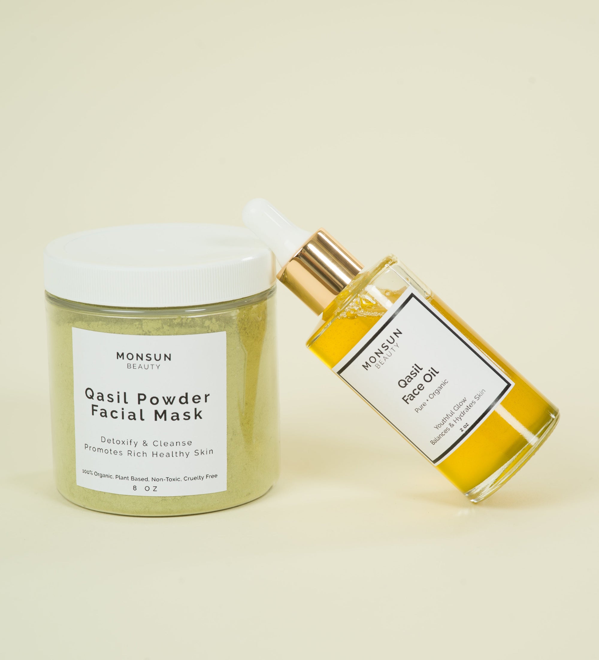 Open jars of pure qasil powder — Monsun Beauty