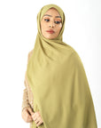 Apple Green Korean Chiffon hijab Kabayare