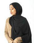 Black Korean Chiffon hijab Kabayare