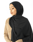 Black Korean Chiffon hijab Kabayare