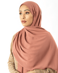 Blush Rose Korean Chiffon hijab Kabayare