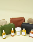 Vegan PU Leather Cosmetic mini travel Bag